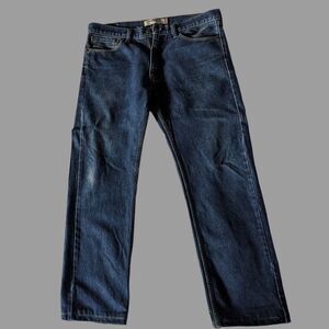LEVI'S 505 Men's Size 36x32 Regular Fit Straight‎ Leg Denim Jeans Red Tab